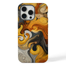 Retro Swirl Patterned Colourful Digital Print