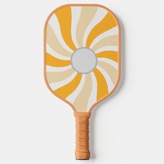 Retro Swirl Pickleball Paddle | Groovy Sunshine