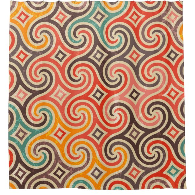 Retro swirls illustration pattern (Front)