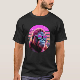 Retro Synthwave Orangutan Sunglasses Orangutans T-Shirt