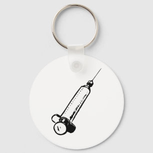 Retro Syringe Keychain