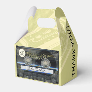 Retro T1 Audiotape 50th Birthday Thank You GFB Favor Box