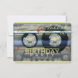 Retro T2 Audiotape 60e anniversaire Invitation
