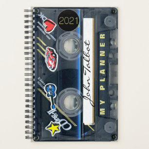Retro T3 Audiotape Music Quote personalized Pl Planner