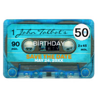 Retro T4 Audiotape 50th birthday Save The Date FPM