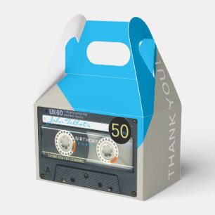 Retro T6 Audiotape 50th Birthday Thank You GFB Favor Box