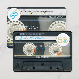 Retro T6 Audiotape 55e anniversaire Invitation de