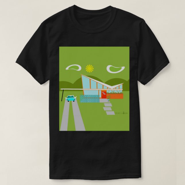 Rétro T-shirt de Chambre de Palm Springs (Design devant)