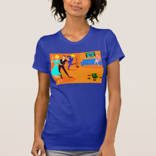 Rétro T-shirt de cocktail de bande dessinée