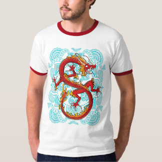 Rétro T-shirt de dragon rouge