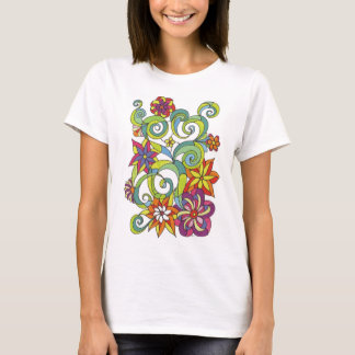 Rétro T-shirt de fleurs