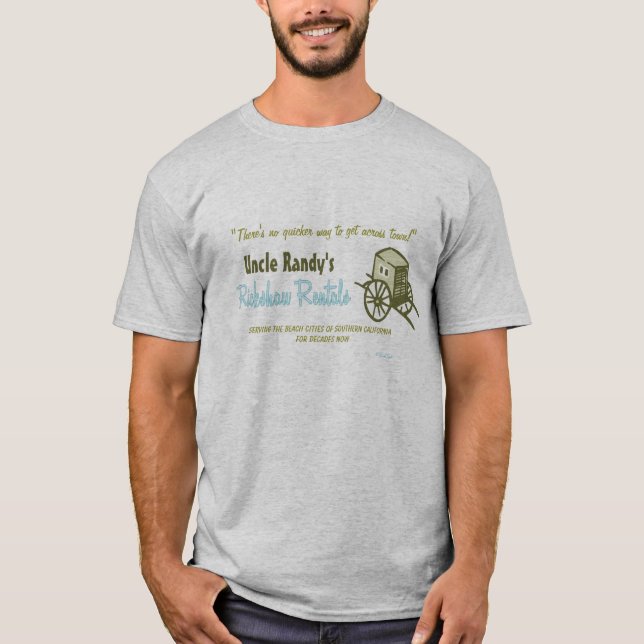 Rétro T-shirt "de location de Rickshaw" (Devant)