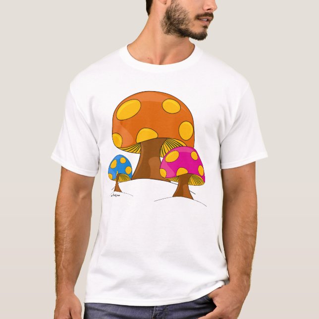 Rétro T-shirt de sonnerie de champignon des années (Devant)