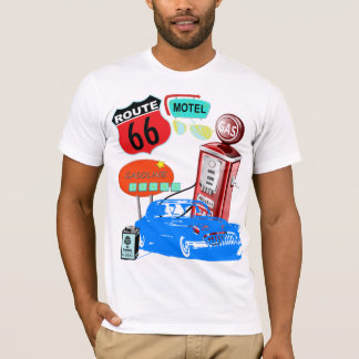 rétro T-shirt moteur de l'itinéraire 66