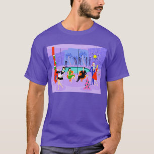 Rétro T-shirt tropical de fête de Noël