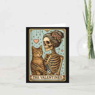 Retro Tabby Cat Valentine's Day Mom Tarot Card 