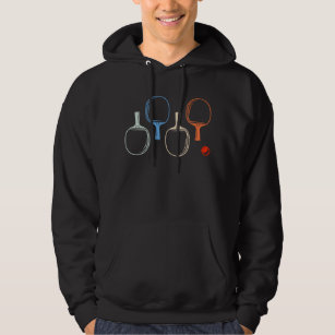 Retro Table Tennis and Ping Pong Player Hoodie