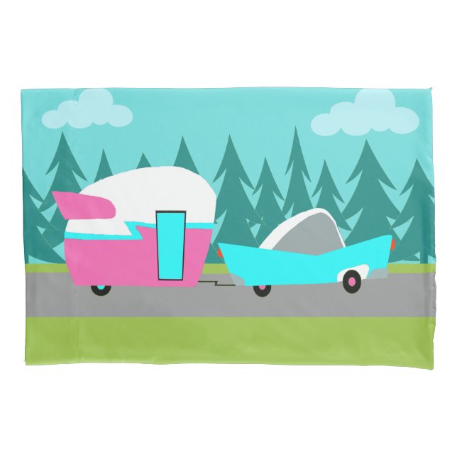 Rétro taie d'oreiller de campeur/remorque et de (devant)