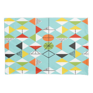 Rétro taie d'oreiller de motif de harlequin
