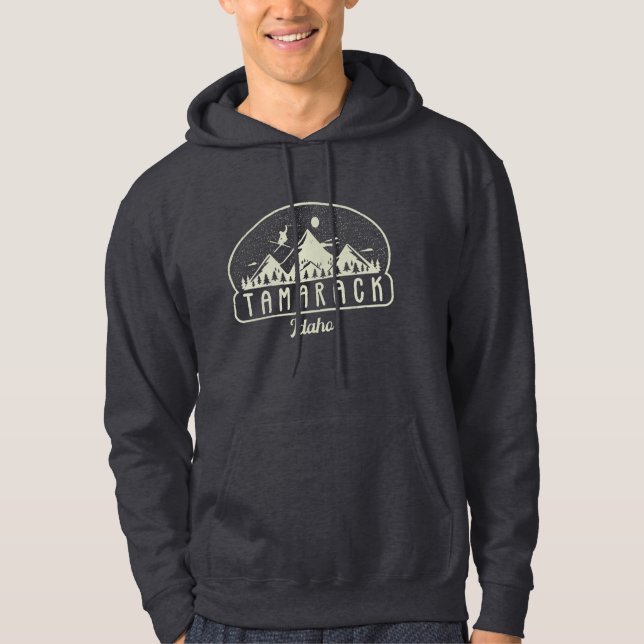 Retro Tamarack Mountain 80s Hoodie (Front)