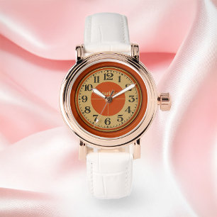 Retro Tangerine Atomique femmes montre poignet
