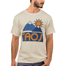 Retro Taos 70s/80s Style Skiing Mountain Peaks