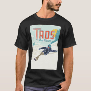 Retro Taos Ski Valley New Mexico Skiing Snowboardi T-Shirt