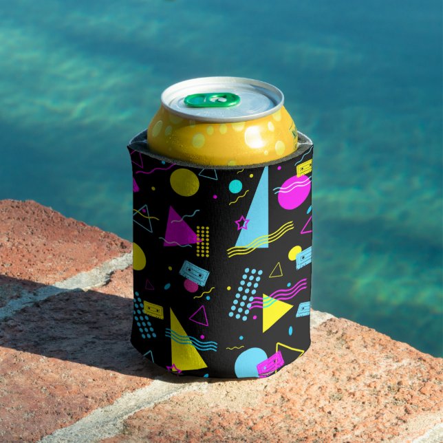 RETRO TAPE COLORFUL SHAPES CAN COOLER (In Situ Pool)