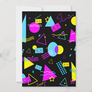 RETRO TAPE COLORFUL SHAPES  HOLIDAY CARD