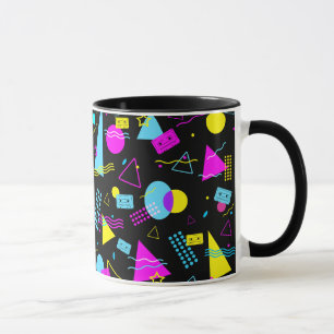 RETRO TAPE COLORFUL SHAPES MUG