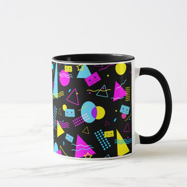 RETRO TAPE COLORFUL SHAPES MUG (Right)