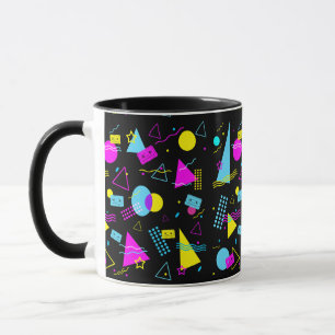 RETRO TAPE COLORFUL SHAPES  MUG