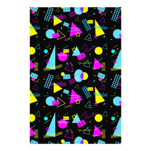 RETRO TAPE COLORFUL SHAPES  PHOTO PRINT