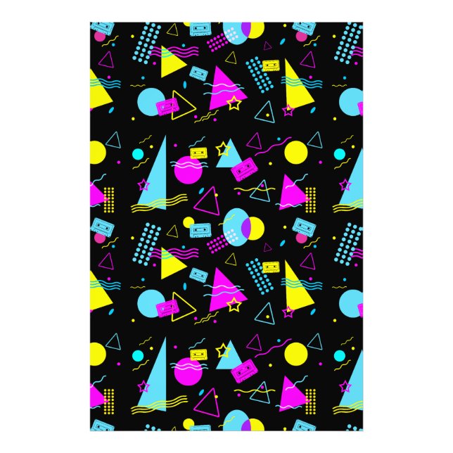 RETRO TAPE COLORFUL SHAPES  PHOTO PRINT (Front)