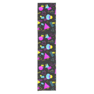 RETRO TAPE COLORFUL SHAPES  SHORT TABLE RUNNER