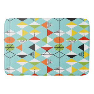 Rétro tapis de bain de motif de harlequin