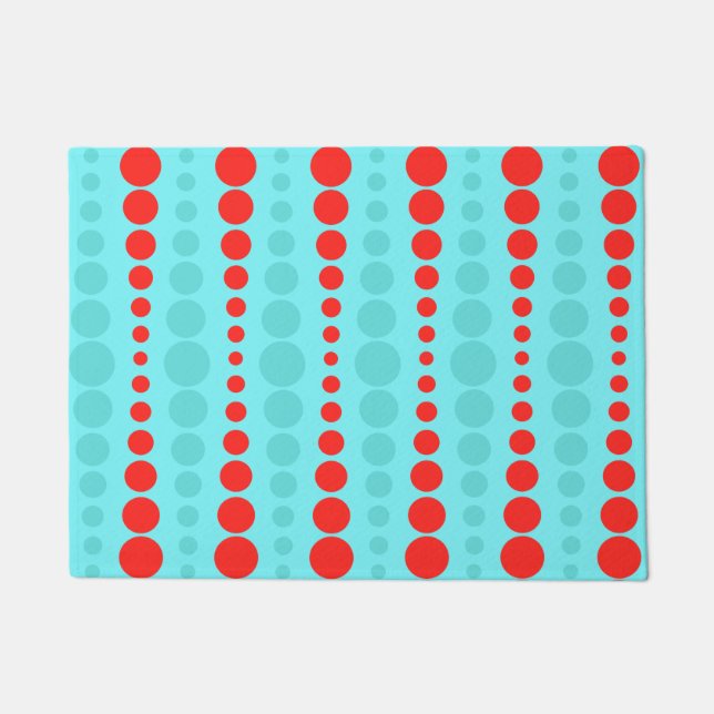 Rétro tapis de porte de points de rouge et de (Devant)