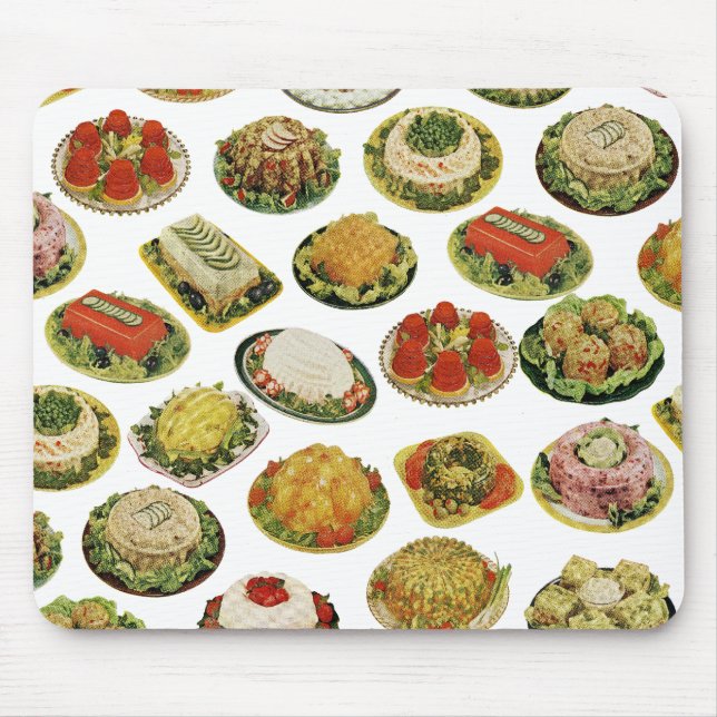 Rétro tapis de souris de salades de gélatine (Devant)