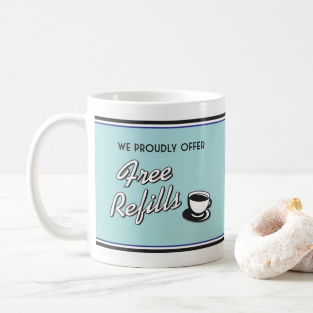 Rétro tasse de café de wagon-restaurant - rétro (Avec donut)