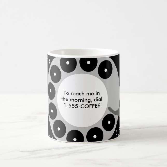 Rétro tasse de café drôle de téléphone (Centre)