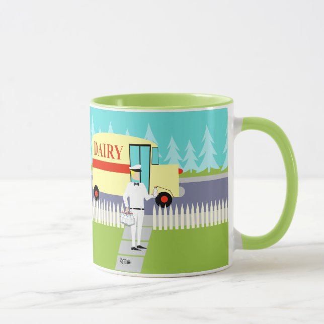 Rétro tasse de laitier de petite ville (Droite)