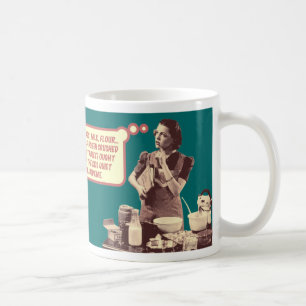 Rétro tasse drôle de femme au foyer