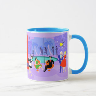 Rétro tasse tropicale de cocktail