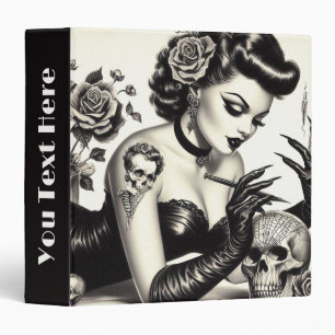 Retro Tattoed Goth Pin-up Binder