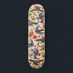 Retro Tattoo Skateboard<br><div class="desc">Hand drawn from old school sailor tattoo's,  this skateboard has a retro vibe with a faded gradation background for an antiqued look.  Includes swallows,  eagle,  skull,  dice,  flames,  anchor,  hearts and stars.  Hand drawn illustration from McBooboo</div>