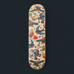 Retro Tattoo Skateboard<br><div class="desc">Hand drawn from old school sailor tattoo's, this skateboard has a retro vibe with a faded gradation background for an antiqued look. Includes swallows, eagle, skull, dice, flames, anchor, hearts and stars. Hand drawn illustration from McBooboo</div>