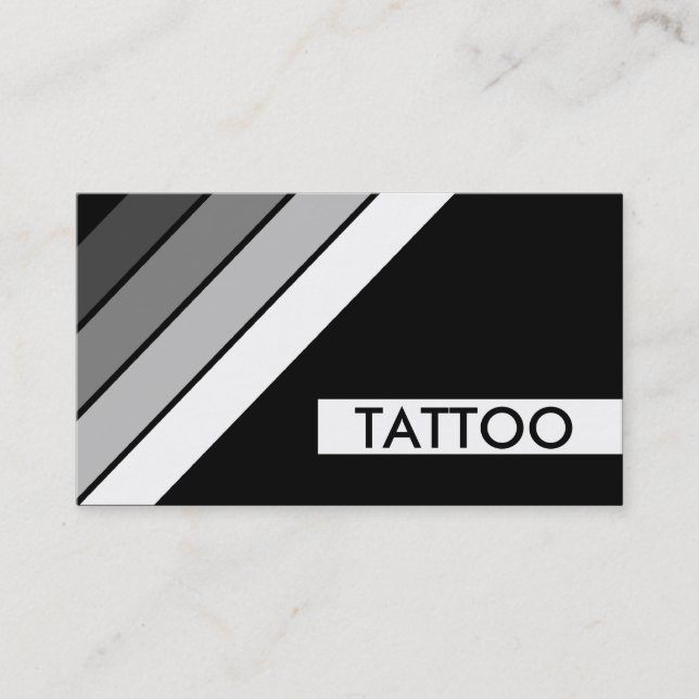 retro TATTOO stripes Business Card (Front)