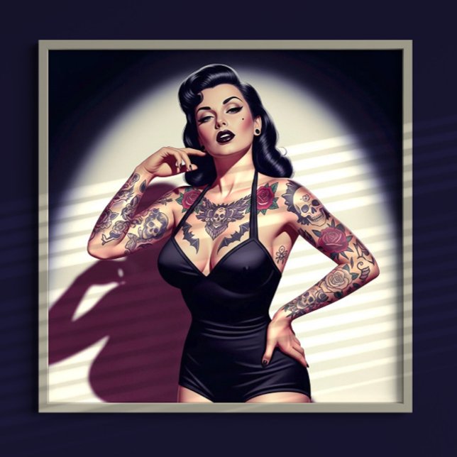 Retro Tattooed Pin-up Poster (Creator Uploaded)
