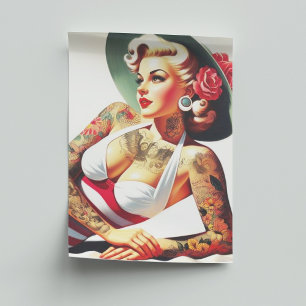 Retro Tattooed Swimsuit Pin-up Tissue Paper