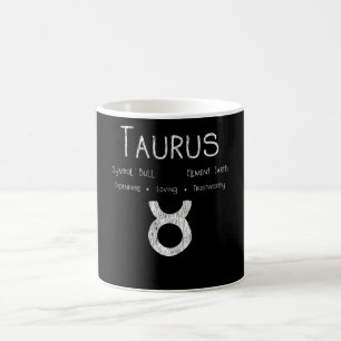 Retro Taurus Zodiac Sign Bull Earth Astrology Gift Coffee Mug